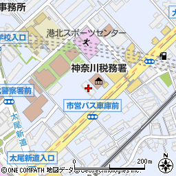 市交通局自動車部港北営業所周辺の地図