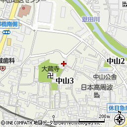 神奈川県横浜市緑区中山周辺の地図
