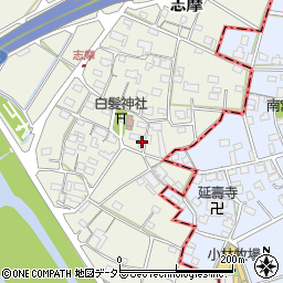 岐阜県美濃市志摩43周辺の地図