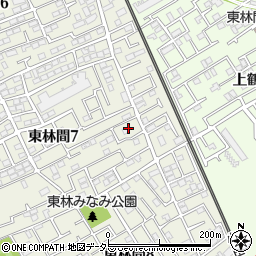 神奈川県相模原市南区東林間7丁目19周辺の地図