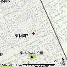 神奈川県相模原市南区東林間7丁目20周辺の地図