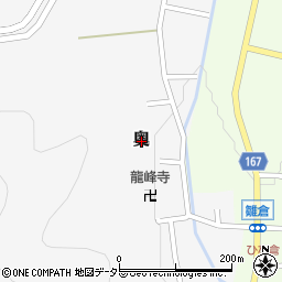 岐阜県岐阜市奥周辺の地図