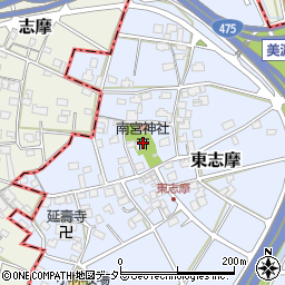 南宮神社周辺の地図