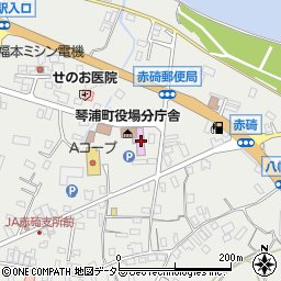 琴浦町図書館　赤碕分館周辺の地図