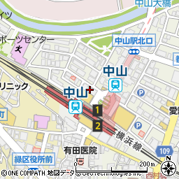 ガスト中山駅北口店周辺の地図