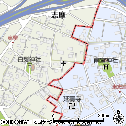 岐阜県美濃市志摩54-1周辺の地図