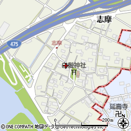 岐阜県美濃市志摩84周辺の地図