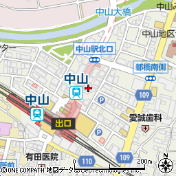 静岡銀行中山支店周辺の地図