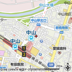 日能研中山校周辺の地図