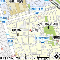 神奈川県川崎市川崎区小田1丁目20-1周辺の地図