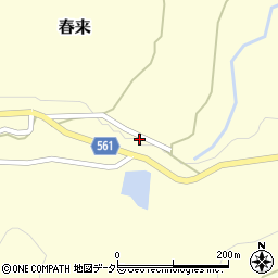 兵庫県美方郡新温泉町春来1379-2周辺の地図