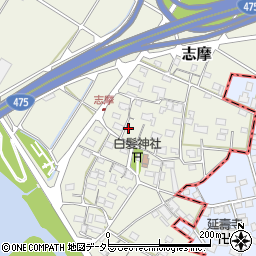 岐阜県美濃市志摩100周辺の地図