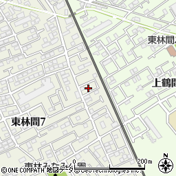 神奈川県相模原市南区東林間7丁目12周辺の地図