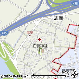 岐阜県美濃市志摩100-9周辺の地図
