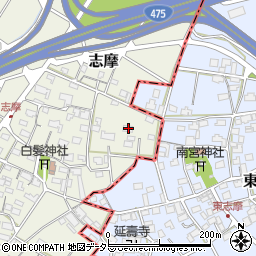 岐阜県美濃市志摩62周辺の地図