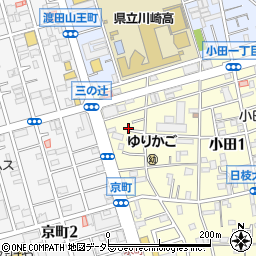 神奈川県川崎市川崎区小田1丁目17-9周辺の地図