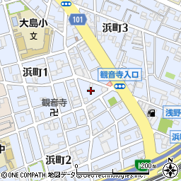 神奈川県川崎市川崎区浜町周辺の地図