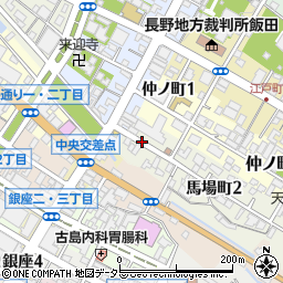 長野県飯田市馬場町1丁目周辺の地図
