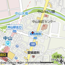 コメダ珈琲横浜中山店周辺の地図