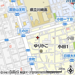 神奈川県川崎市川崎区小田1丁目17-7周辺の地図