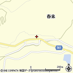 兵庫県美方郡新温泉町春来924-2周辺の地図
