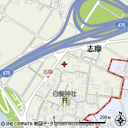 岐阜県美濃市志摩129周辺の地図