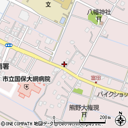 千葉県大網白里市富田1013-2周辺の地図