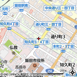 長野県飯田市本町４丁目大横周辺の地図