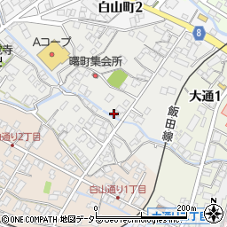 飯田　長生館・分館周辺の地図