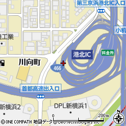 神奈川県横浜市都筑区川向町周辺の地図