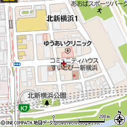 神奈川県横浜市港北区北新横浜周辺の地図