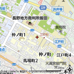 セブンイレブン飯田江戸町店周辺の地図