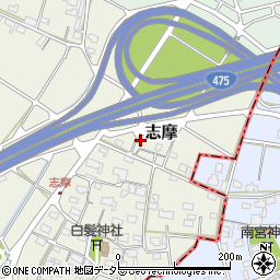岐阜県美濃市志摩358周辺の地図