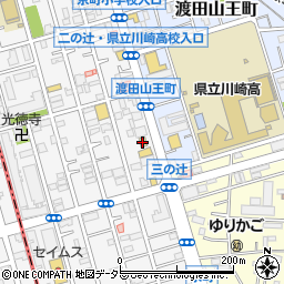 ローソンストア１００川崎京町店周辺の地図