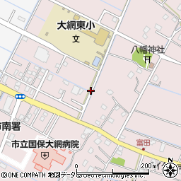 千葉県大網白里市富田周辺の地図