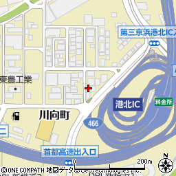 備商横浜工場周辺の地図