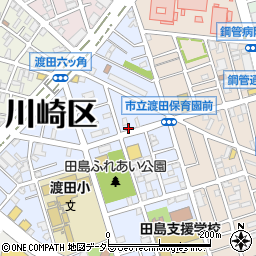 神奈川県川崎市川崎区田島町周辺の地図