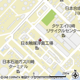 日本触媒川崎製造所浮島工場周辺の地図