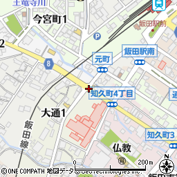 飯田病院角周辺の地図