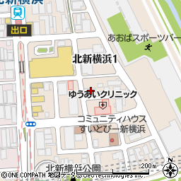 神奈川県横浜市港北区北新横浜1丁目7-10周辺の地図