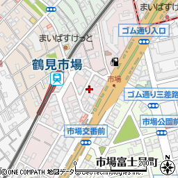 リパーク鶴見市場駅前駐車場周辺の地図