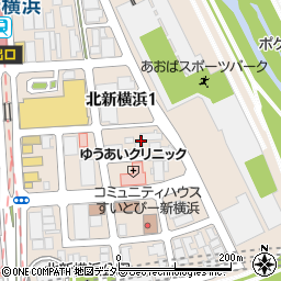 神奈川県横浜市港北区北新横浜1丁目7周辺の地図
