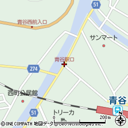 青谷駅口周辺の地図