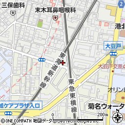 東京新聞大倉山販売所周辺の地図