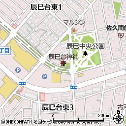 辰巳台神社周辺の地図