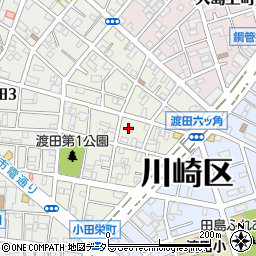 神奈川県川崎市川崎区渡田東町周辺の地図
