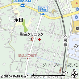 千葉県大網白里市駒込1206-1周辺の地図