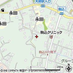 千葉県大網白里市駒込710周辺の地図