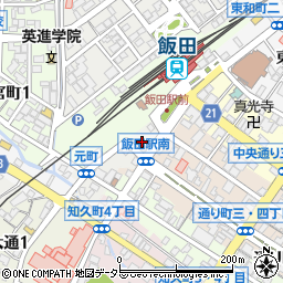 長野県飯田市元町周辺の地図