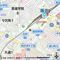 市営飯田駅駐車場周辺の地図